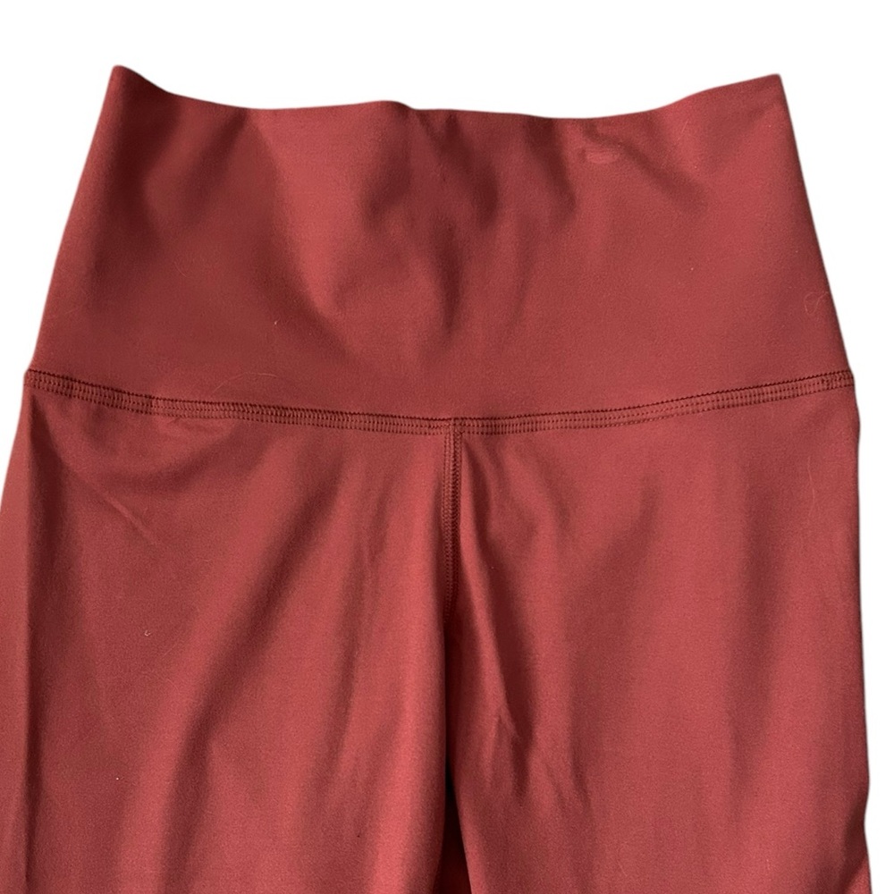 Yogalicious High-Waisted Ankle Length Earthen Red Leggings S - Picture 3 of 7